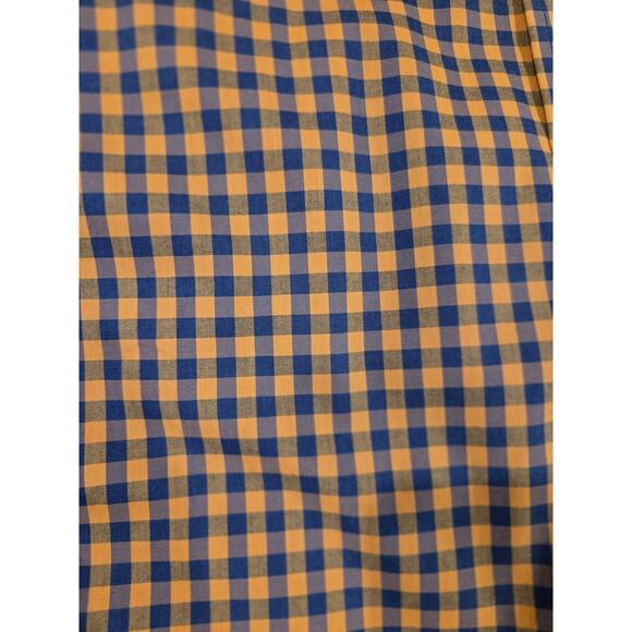 Goodthreads Slim Stretch Poplin Men's Checker Navy and Gold Causal Shirt 2XL - Picture 4 of 5